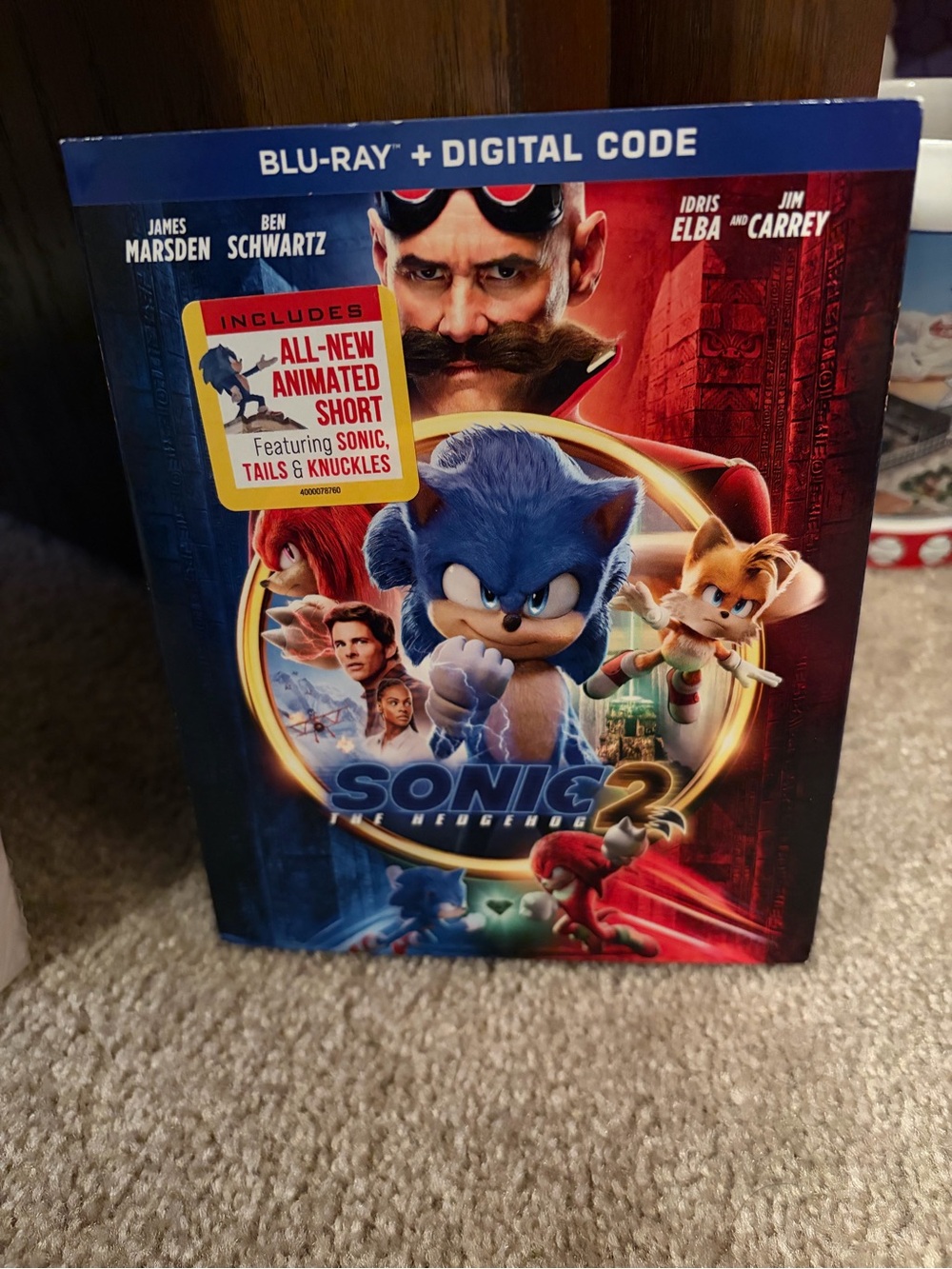 Sonic the Hedgehog 2 Blu-ray + Digital Code - Paramount - Blue